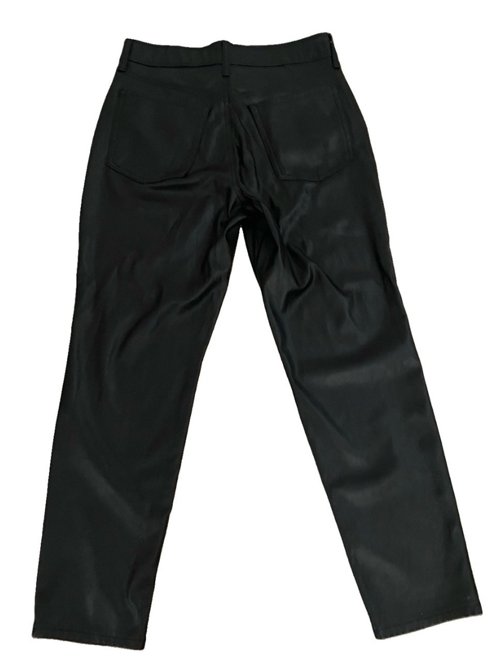 OLD NAVY High-Rise OG Straight Black FAUX LEATHER JEANS Size 8 - Picture 4 of 5